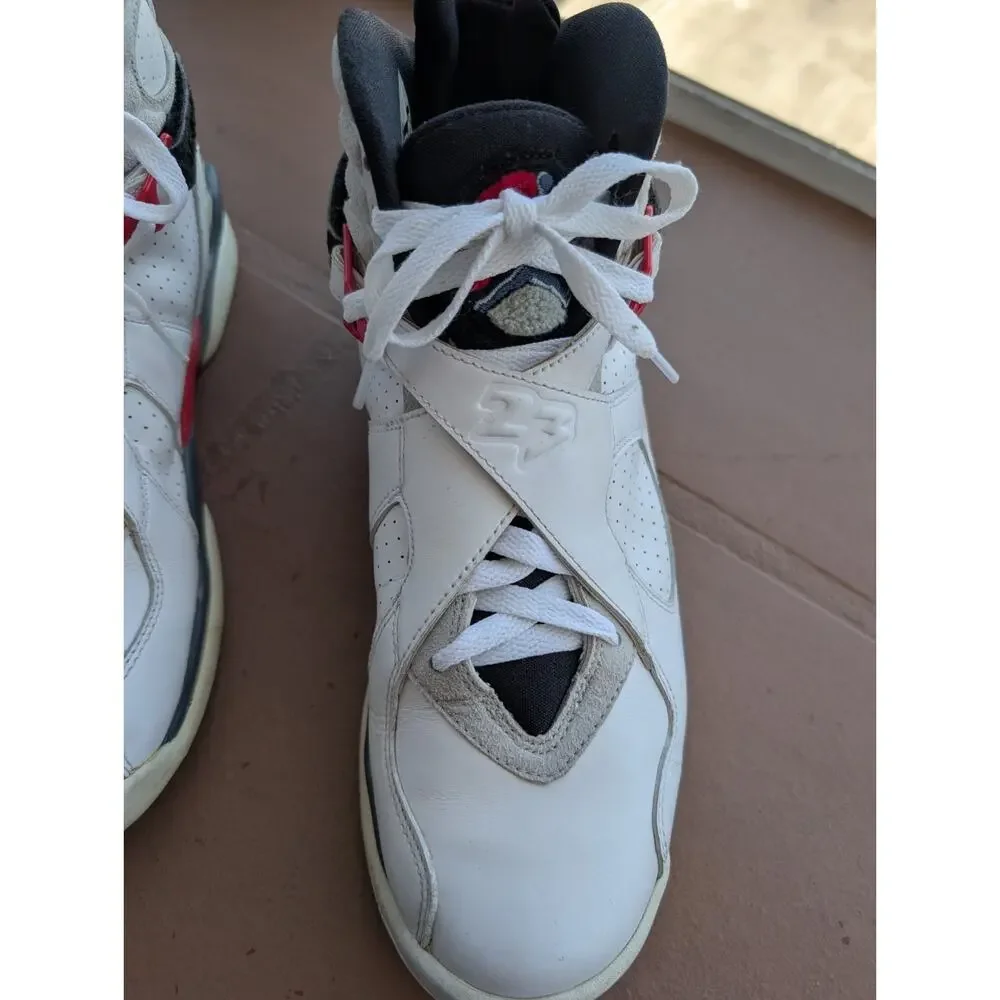 RARE🔥 Nike Air Jordan 8 Retro Bugs Bunny White Black Red Sz 9.5 2013 305381-103